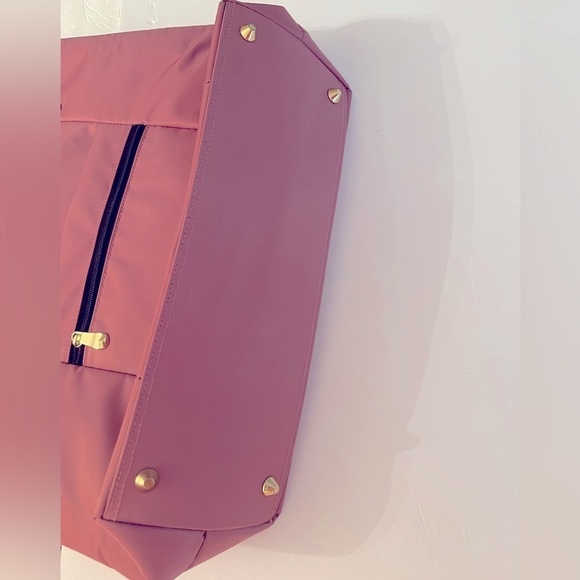 Samantha Brown Nylon Carry On Bag Black Croc Embossed Leather Handles tr… - Picture 11 of 11